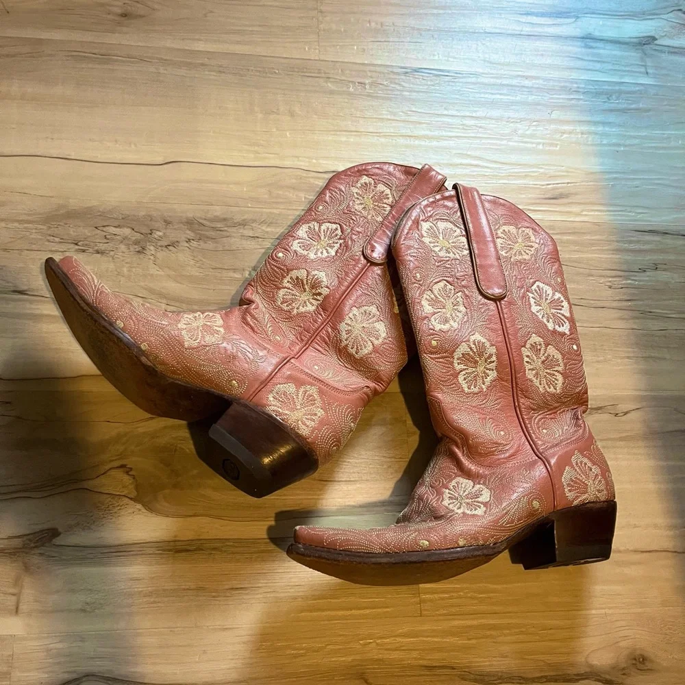 Pink Old Gringo boots - refurbished sole - Picture 3 of 12